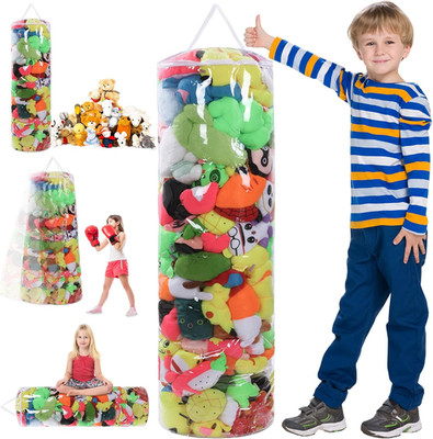 BALAPET Clear Stuffed Animal Bean Bag Cover for Kids,Waterproof PVC Storage Soft