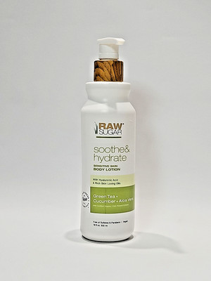 RAW SUGAR Hyaluronic Aloe Cold Pressed Organic SENSITIVE SKIN BODY LOTION 532ml