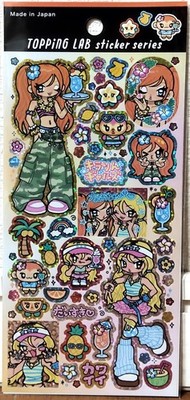 GAIA Topping LAB Kawaii Gal Glitter Sticker Heisei Girl Sweets 2026 MADE JAPAN