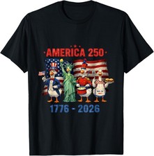 America 250 Duck Parade Funny Patriotic 2026 T-Shirt