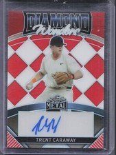 2024 Leaf Metal #DW-TC1 Trent Caraway Diamond Wonders Lava Red #/12