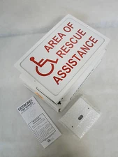 NEW IN BOX EXTRONIX 702-WB-WH-SS1 STEEL EXIT WITH BATTERY, RED LEDS