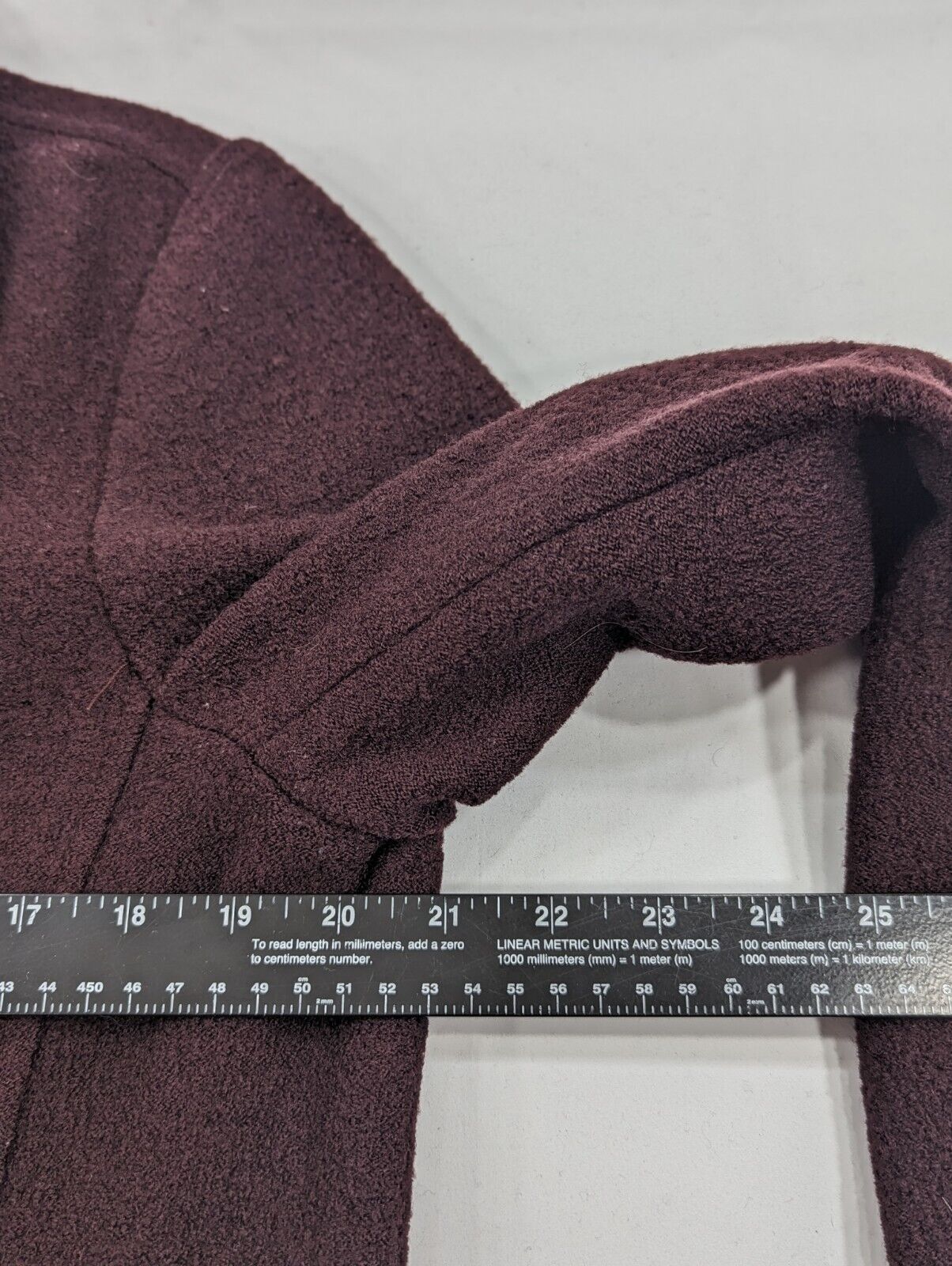 L.L. Bean Cardigan Coat Bellandi Wool Maroon Med … - image 10