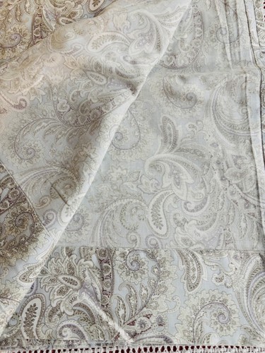 Raymond Waites Queen Flat Fitted Sheet & 1 Pillowcase Green Gray Paisley - Picture 19 of 22