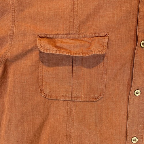 Bouton manches longues orange brûlé REI poches 100% coton randonnée décontractée taille XXL - Photo 7/15