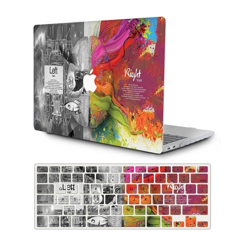 3in1 Left/Right Brain Matte Hard Case Shell Cover for MacBook Air Pro13 14 15 16 - Zdjęcie 7 z 16