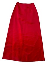 jessica mcclintock Gunne Sax red Skirt satin maxi sz 3 millennium 2000