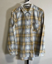 Eddie Bauer Classic Fit Womens Plaid Long Sleeve Button Shirt *SEE MEASUREMENTS