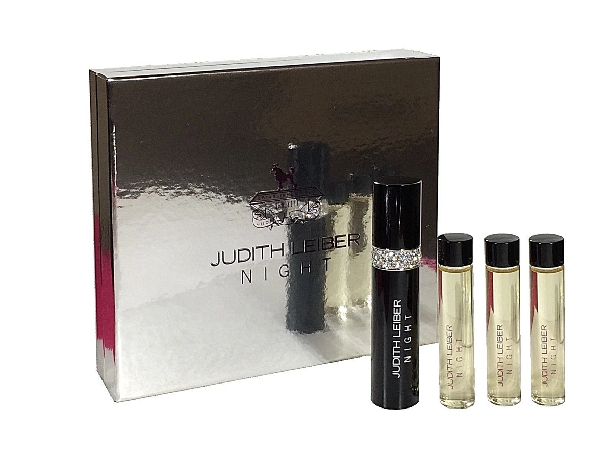 Gift Set Judith Leiber Night 3x 10ml EDP Perfume Spray Chrystal Ring Women
