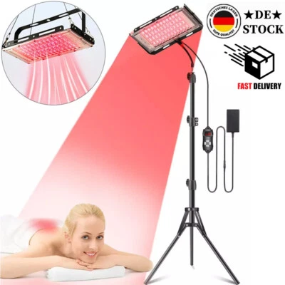 MARKENLOS LED Rotlicht Infrarotlampe Rotlichtlampe, Therapie lampe mit Ständer 660nm+850nm