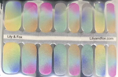 Lily And Fox Nail Polish Strips 16ct. 	Pas-tell Me I'm Pretty    Description  