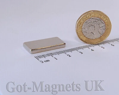 GOT-MAGNETS N52 25x10x3 mm Neodymium Magnet Thin Block Magnet (Various Pack Sizes)