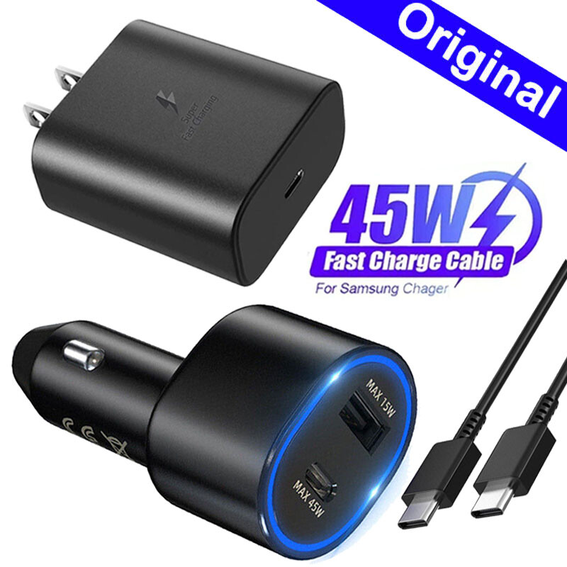 45W Fast USB-C Wall Charger for Samsung Galaxy S25+/S25 Ultra 5G
