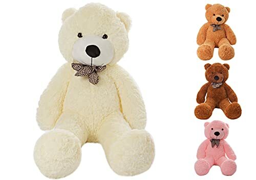 Ours en peluche géant blanc de 120cm cadeau romantique pour petite amie et anniversaire