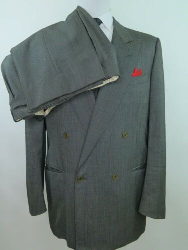 Canali Milano Pure Wool Black Birdseye Two Piece Italian Men Suit 35x31 42/44 R