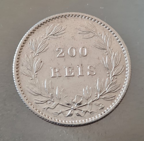 Portugal D. Luis I 200 Reis Silver Coin 1887 - Picture 2 of 2