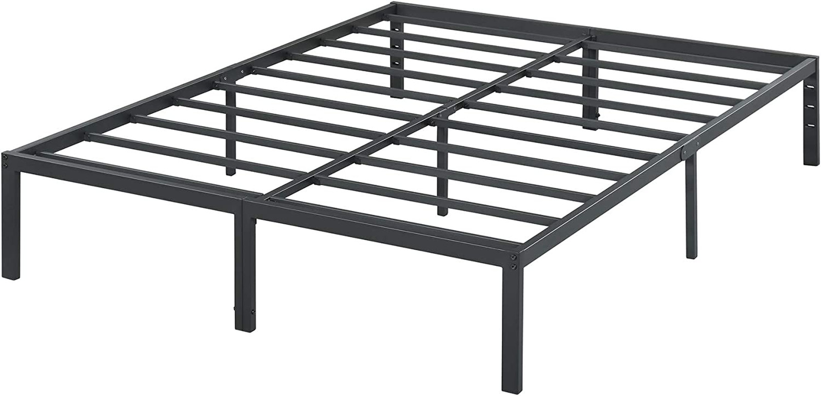 King Size Heavy Duty Steel Bed Frame - Noise Free, Easy Assembly, No Box Spring