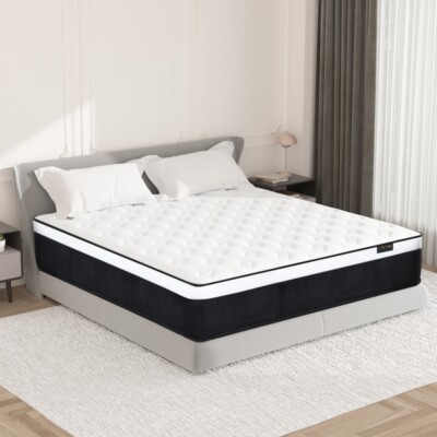 10/12/14 Inch Mattress Twin Full Queen King Hybrid  Spring Memory Foam In a Box