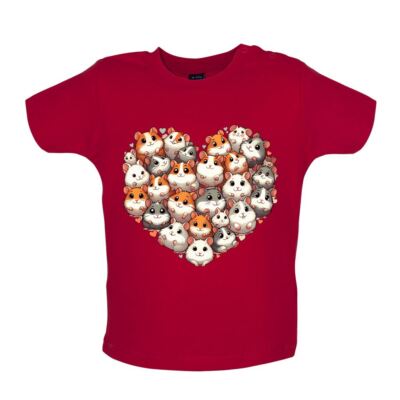 Hamster Liebe Herz süß - Baby T-Shirt / Strampler - süßes Haustier Hamster Liebe Haustiere