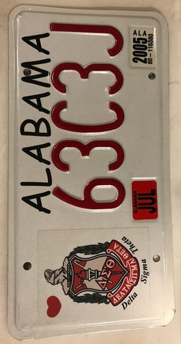 DELTAS DST SORORITY license plate Greek Life Sigma Theta Sister Reds 63C 3J - Picture 8 of 10