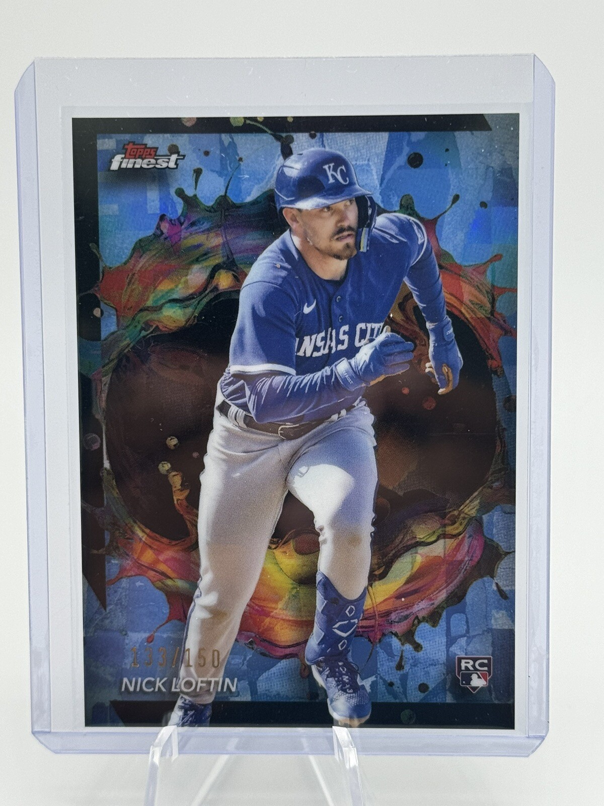 2024 Topps Finest Rare Sky Blue Refractor /150 Nick Loftin RC #256 SP