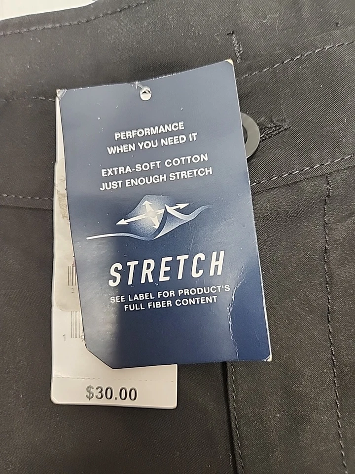 Boys Black Chaps Flat Adjustable Waist School Uniform Shorts In Size 18 Regular - Image 4 of 4