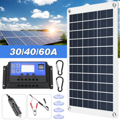 300W Solarpanel Solarmodul 30A 12V Ladegerät USB Set Für Wohnwagen Camping Boot