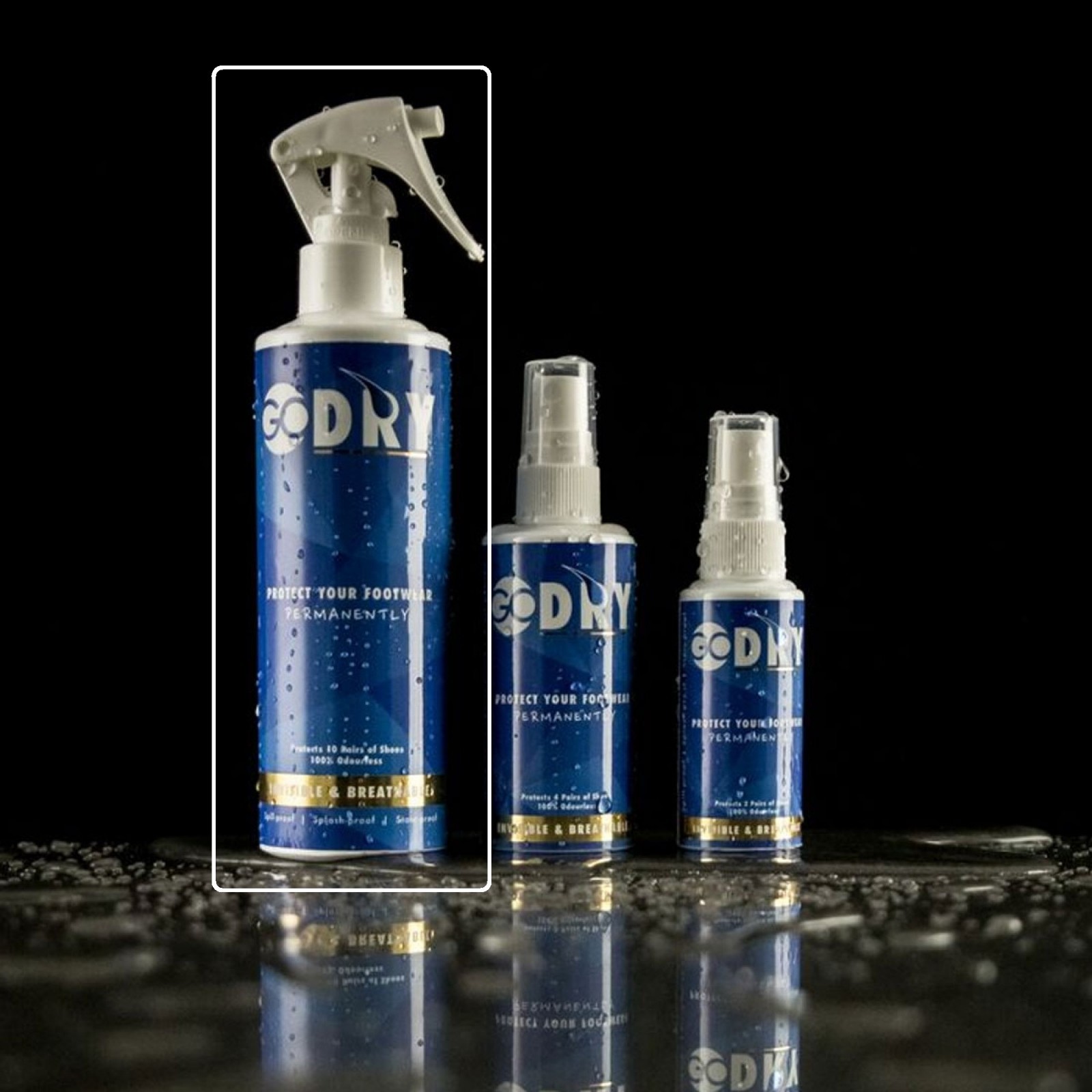 GoDRY® WaterRepellent Nanotechnology Footwear Protection Spray Shoes