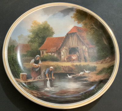 Waschtag von Elisabeth Brezeln - Kalich Dorfleben Serie Sammlerteller
