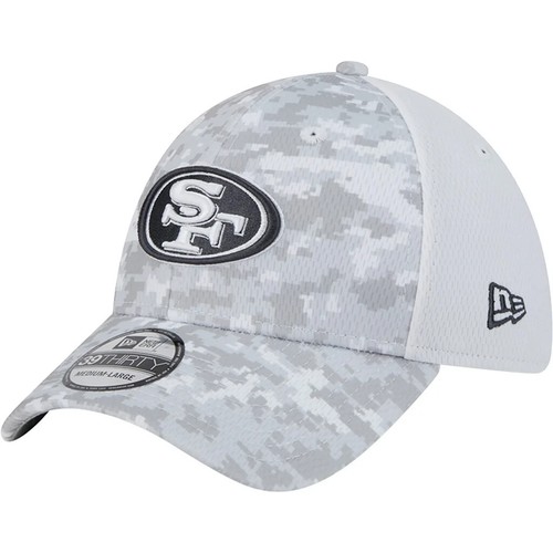 San Francisco 49ers New Era 2024 Salute To Service 39THIRTY Arctic Camo Hat S/M - Picture 2 of 5