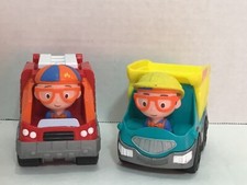Set of 2 Blippi Car Trucks Vehicles 3" Fire Truck Dump Truck