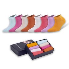 Women's Bamboo Low Cut Ankle Socks   Soft, Thin  Breathable  8 Pairs with Gift