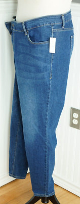 NEW Old Navy Super Skinny Mid Rise Jeans Med Wash Women's 26 Plus Short 46x27.5