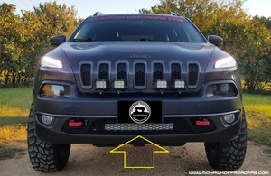 14 Jeep Cherokee Kl Th Lower Grille Pod Light Light Bar Mount Bracket Ebay