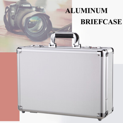 Men's Briefcase Flight Cases Organizer Toolbox Storage Box with Padding Foam