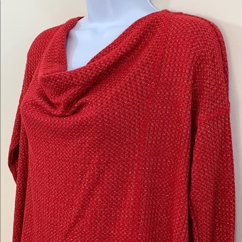 Suéter túnica suéter cuello capucha rojo Cato top manga larga talla pequeña - Imagen 2 de 8