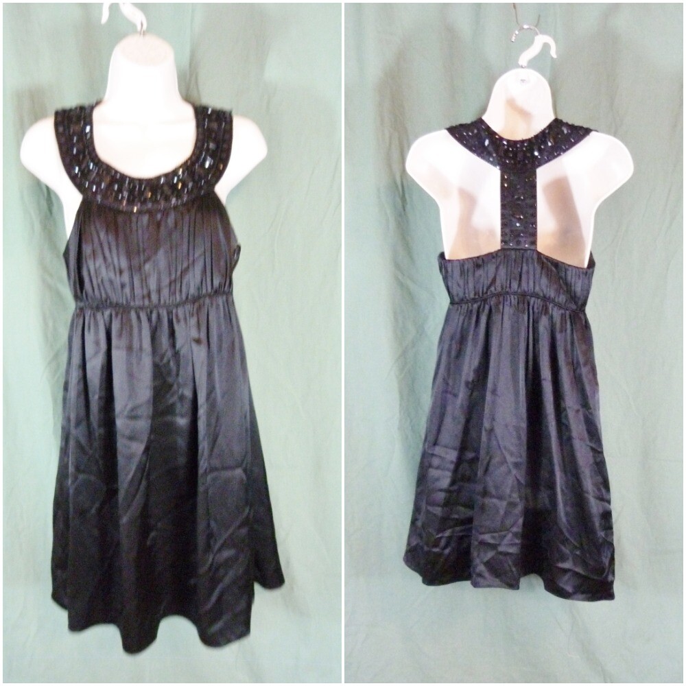 Laundry by Design Size 2 Cocktail Dress Beaded Sleeveless Satin | eBay