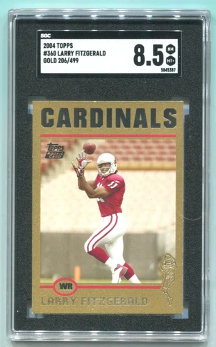 2004 Topps Gold Larry Fitzgerald RC 206/499 SGC 8.5 NM-MT+