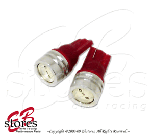 2pcs of T10 Wedge LED Parking Light 5 Flux Red Light Bulbs One Pair 3652 194 
