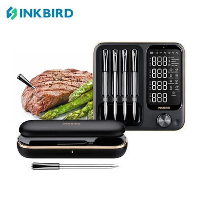 INKBIRD WiFi Bluetooth BBQ Fleischthermometer INT-14-BW 4 Sonden IP67 wasserdicht UK