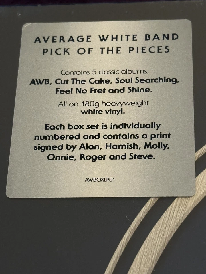 Average White Band: 'Pick Up the Pieces' vinyl 5LP box set plus autographs rare! - Image 3 of 4
