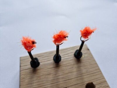 Fliegenfischen Fliegen Orange Ei Fliegen x3