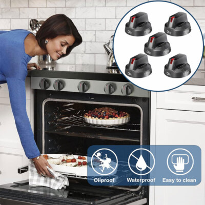 For Samsung NX58M6850SG Gas Range Knobs Set of 5 - DG64-00473B PSI1729067
