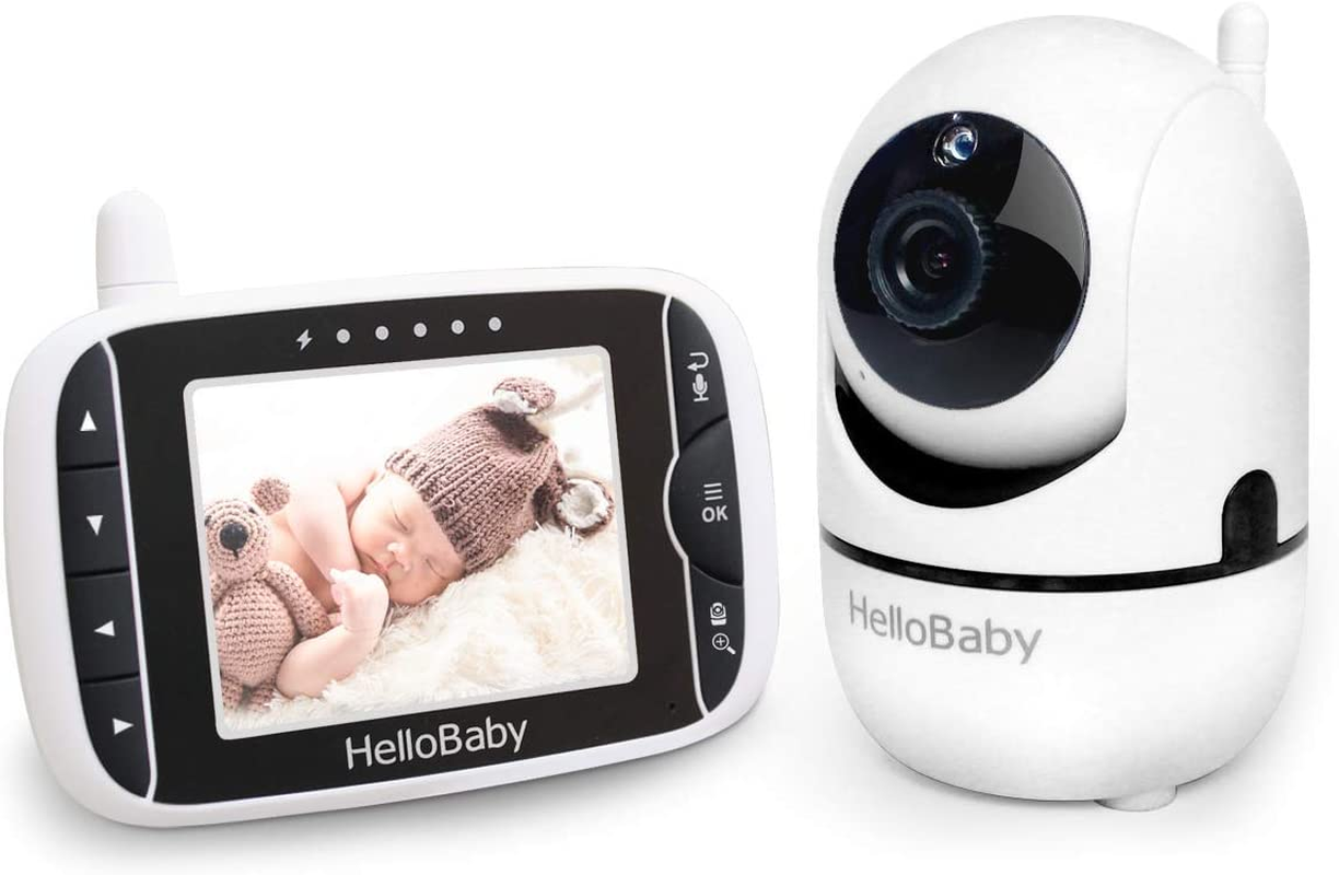 Baby Monitor w/ Remote Pan-Tilt-Zoom Camera & 3.2'' LCD Screen, IF Night Vision-image