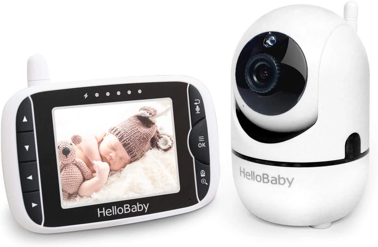 Baby Monitor w/ Remote Pan-Tilt-Zoom Camera & 3.2'' LCD Screen, IF Night Vision
