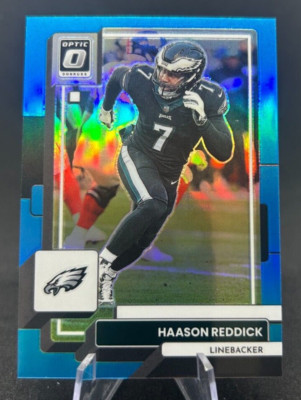 Haason Reddick 2022 NFL Panini Optic 23/299 Aqua Prizm #7 Eagles