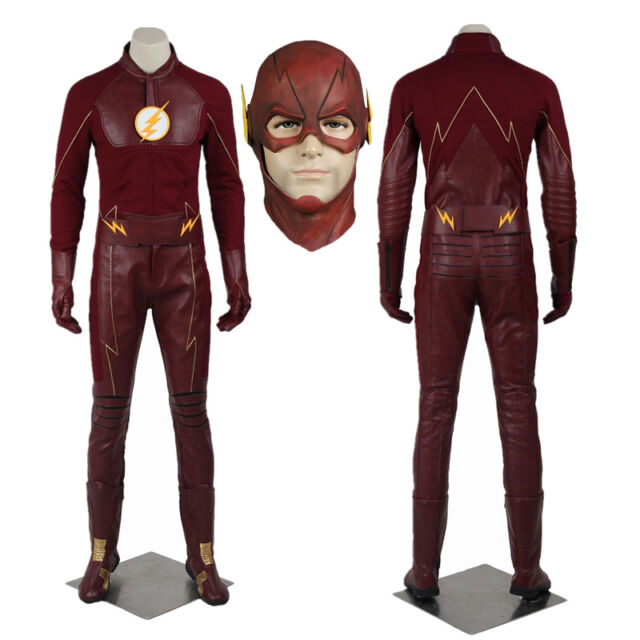 The Flash Season 2 Barry Allen Cosplay Costume Handmade For Sale Online Ebay