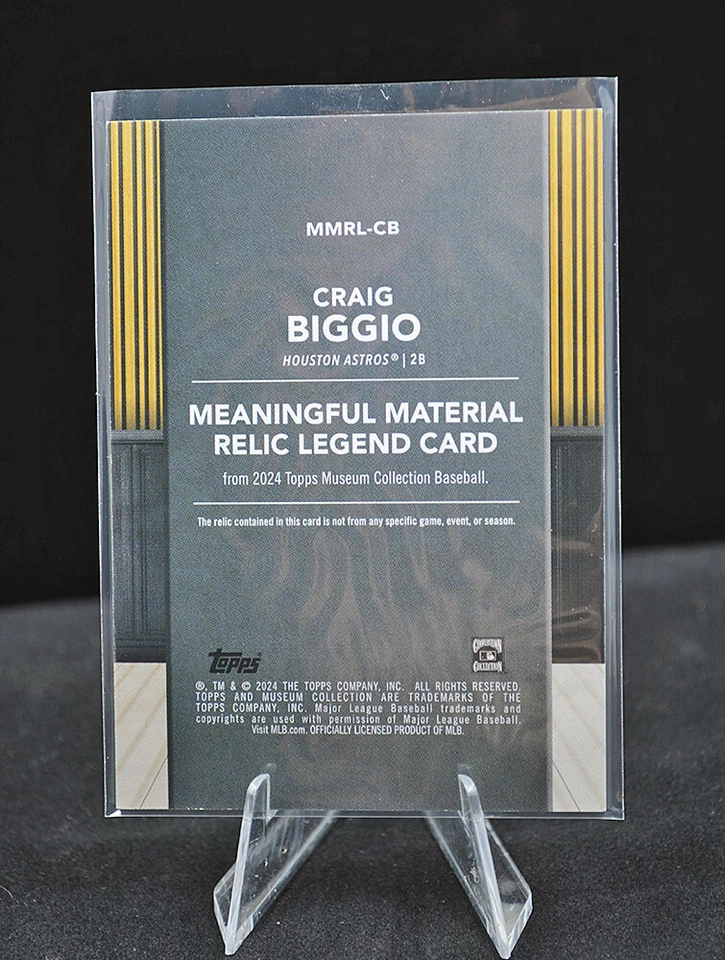 2024 Topps Museum Collection Legend Meaningful Material Craig Biggio Relic 06/35 - Image 2 of 2