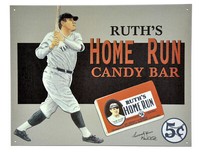 Baseball Schild 30 X 40 Cm Groß Usa 40Er Jahre Babe Ruth Poster Reklame *447