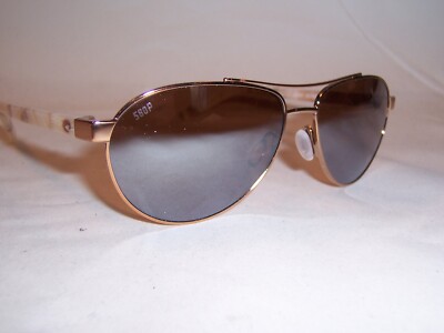 NEW COSTA DEL MAR SUNGLASSES FERNANDINA GOLD/COPPER 580P POLARIZED